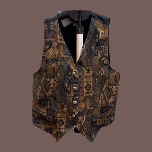 TRY Tapestry Vest | Southwestern Earth Tones | Size M | Vintage